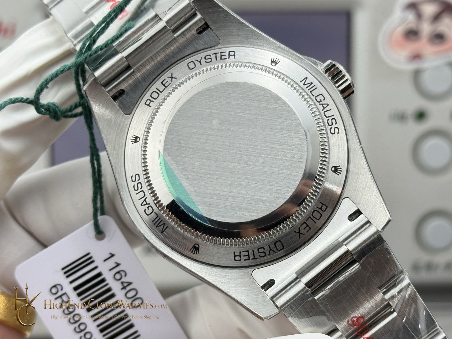 Rolex Milgauss 116400-0001 buckle or clasp detail super clone watch