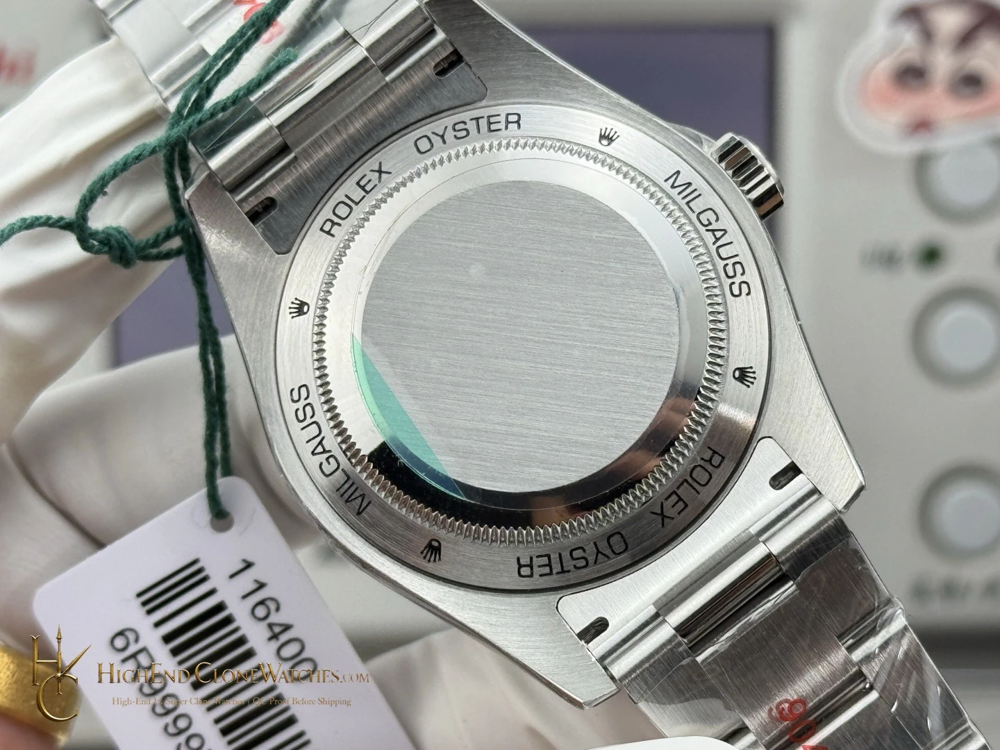Rolex Milgauss 116400-0001 buckle or clasp detail super clone watch
