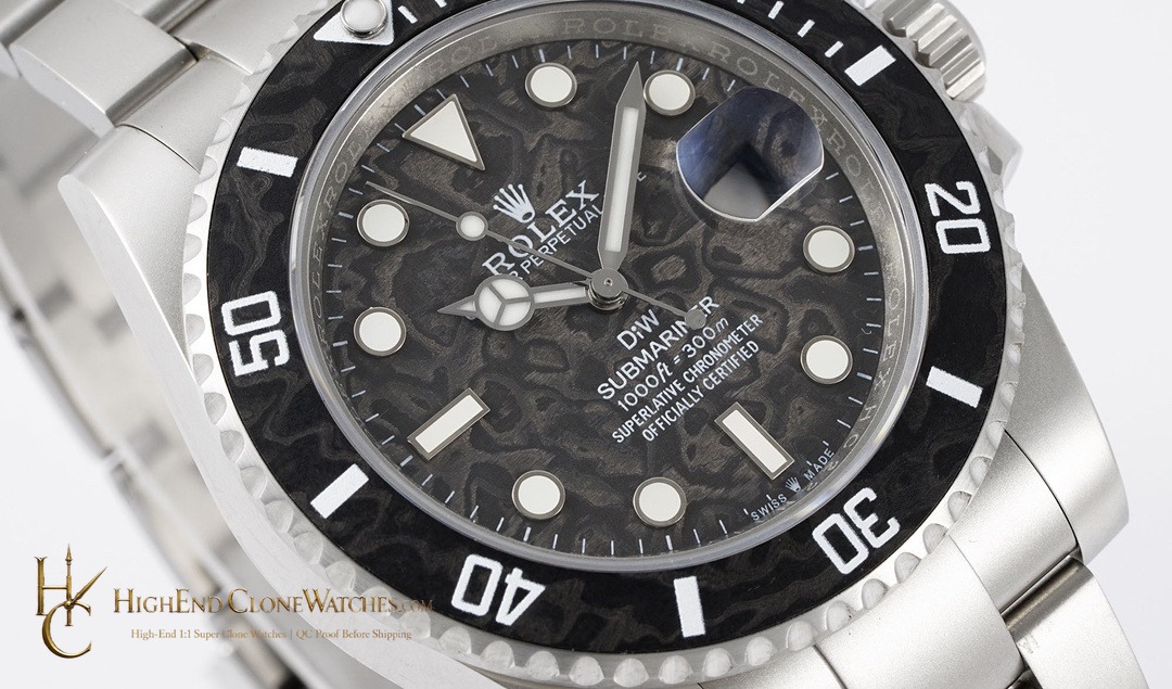 Rolex Submariner dial and marker detail super clone watch