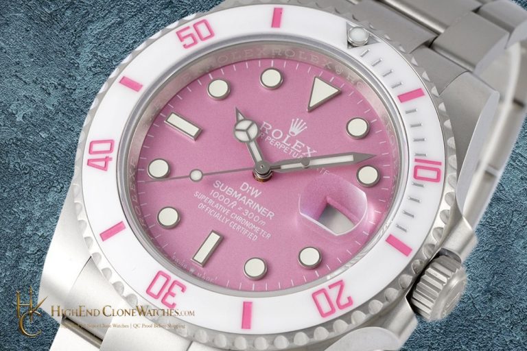 Rolex Submariner angled dial view super clone watch