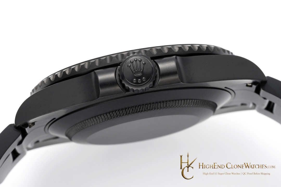 Rolex Submariner crown and case detail super clone watch