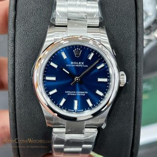 Rolex Oyster Perpetual m277200-0003 angled dial view super clone watch