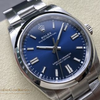 Rolex Oyster Perpetual 126000-0003 angled dial view super clone watch