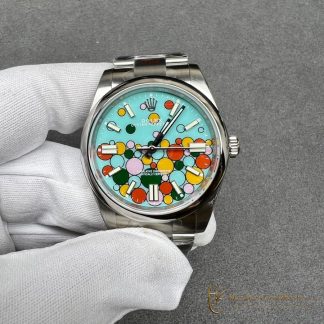 Rolex Oyster Perpetual 126000-0009 front view super clone watch