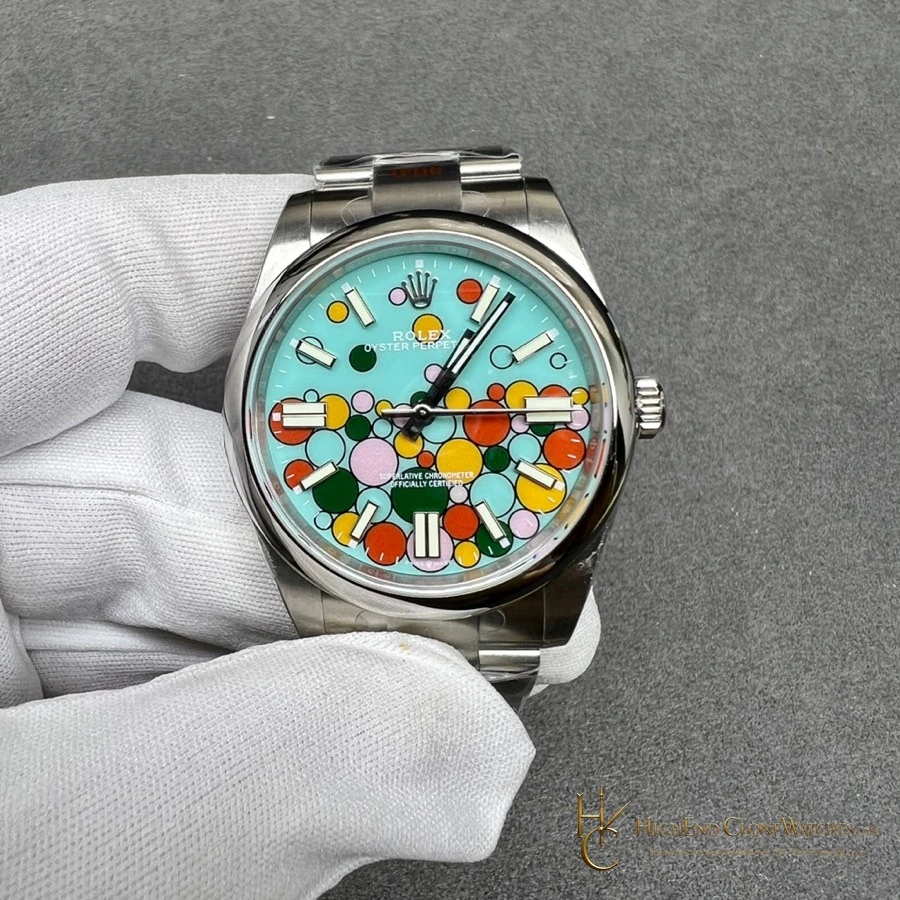 Rolex Oyster Perpetual 126000-0009 front view super clone watch