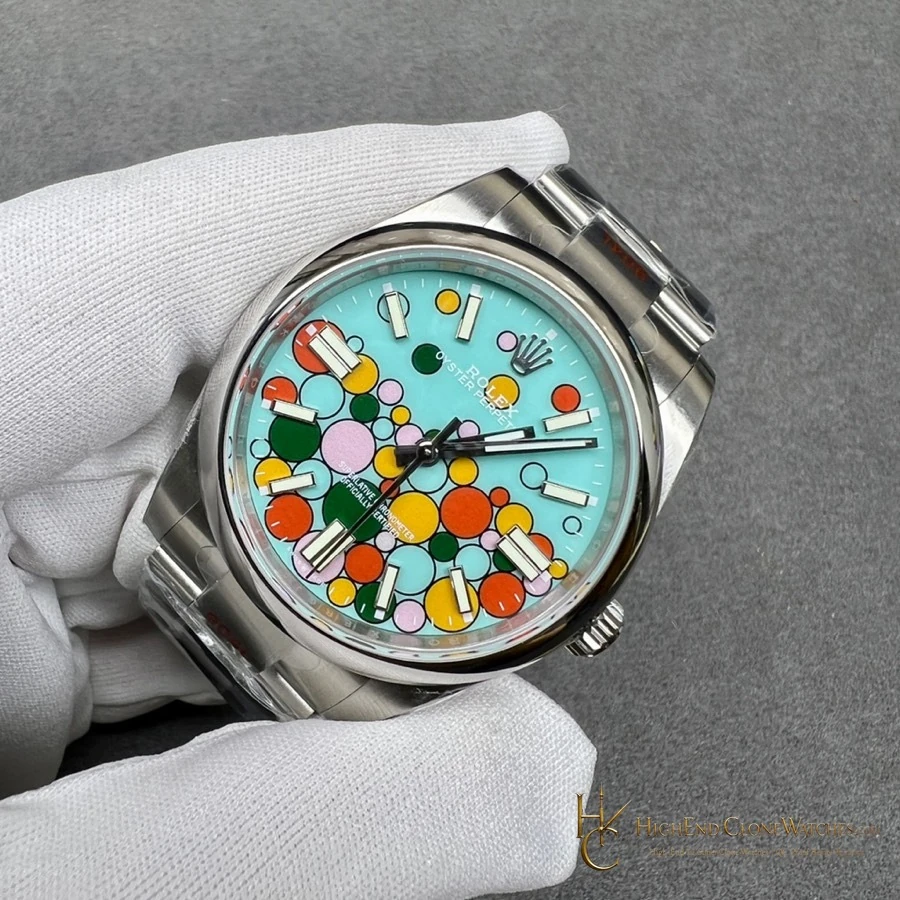 Rolex Oyster Perpetual 126000-0009 dial and marker detail super clone watch