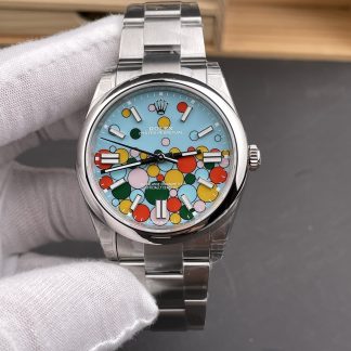 Rolex Oyster Perpetual M124300-0008 front view super clone watch
