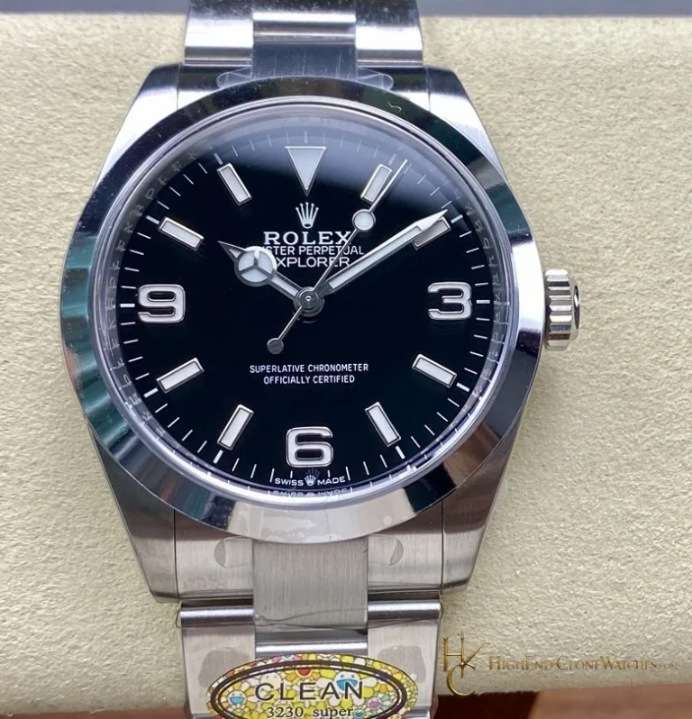 Rolex Oyster Perpetual 124270-0001 front view super clone watch