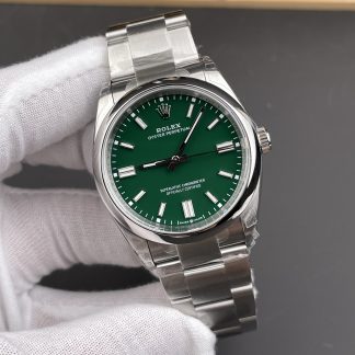 Rolex Oyster Perpetual 126000-0005 angled dial view super clone watch