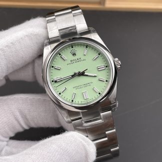 Rolex Oyster Perpetual m126000-0011 angled dial view super clone watch