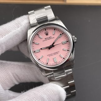 Rolex Oyster Perpetual 126000-0008 angled dial view super clone watch