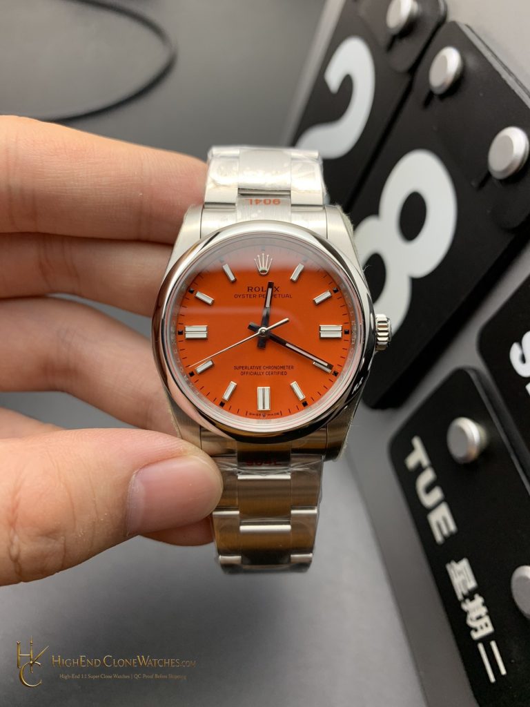 Rolex Oyster Perpetual m126000-0007 front view super clone watch