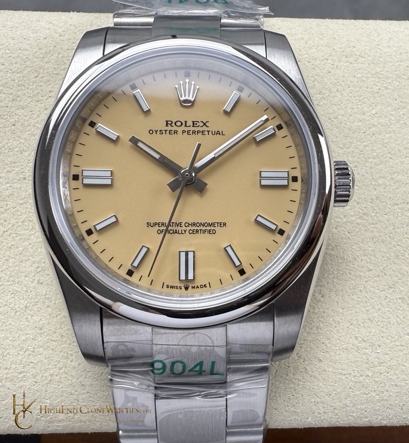 Rolex Oyster Perpetual M126000-0012 front view super clone watch