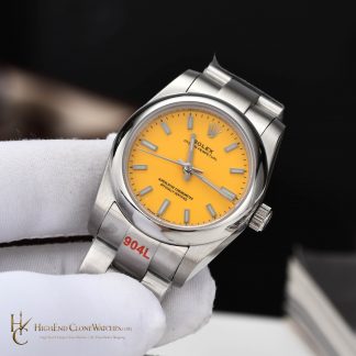 Rolex Oyster Perpetual 277200 angled dial view super clone watch