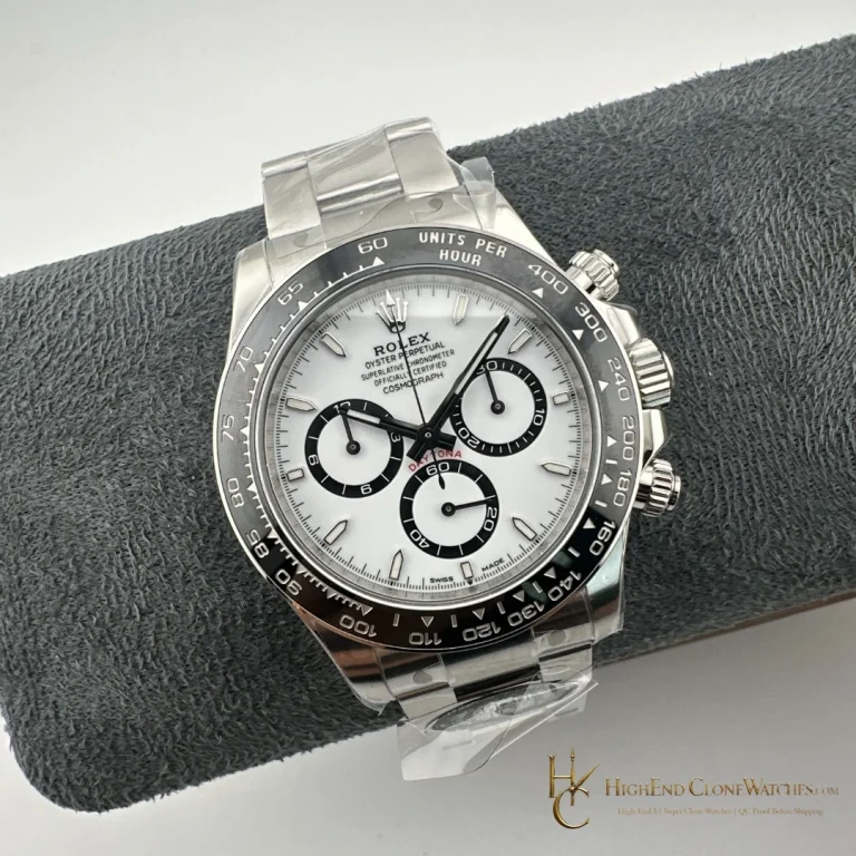 Rolex Daytona 126500LN angled dial view super clone watch