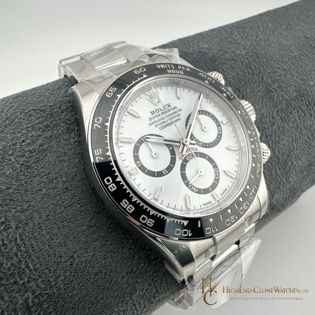 Rolex Daytona 126500LN crown and case detail super clone watch