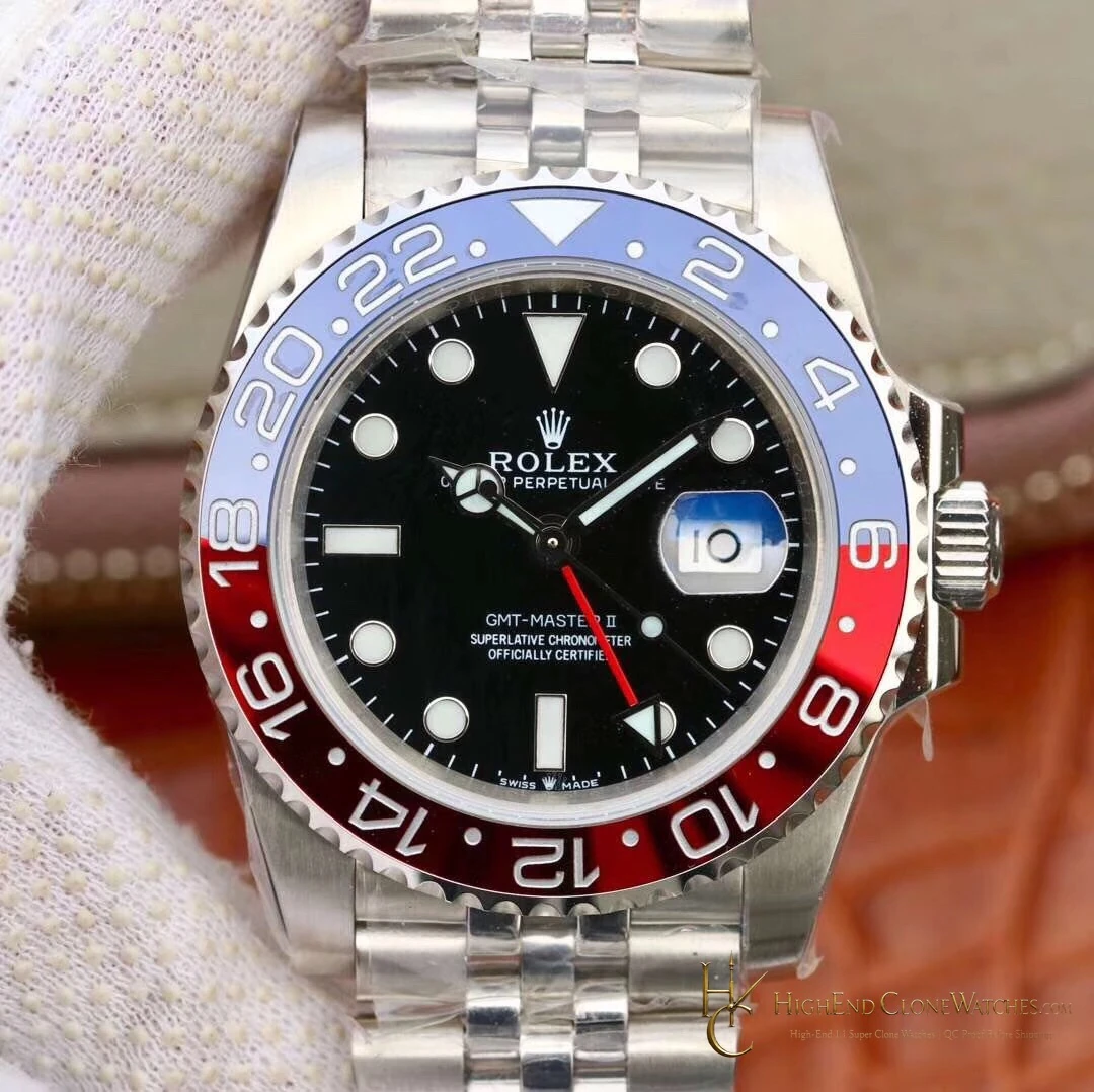 Rolex GMT-Master II 126710BLRO front view super clone watch