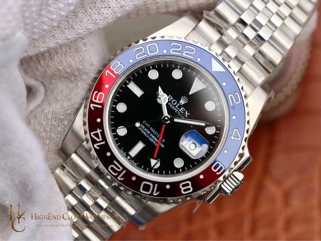 Rolex GMT-Master II 126710BLRO dial and marker detail super clone watch