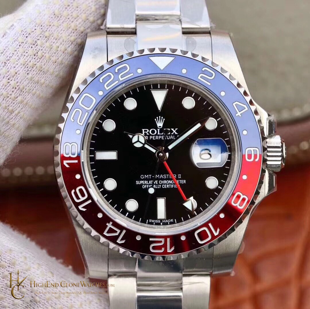 Rolex GMT-Master II 126710BLRO front view super clone watch