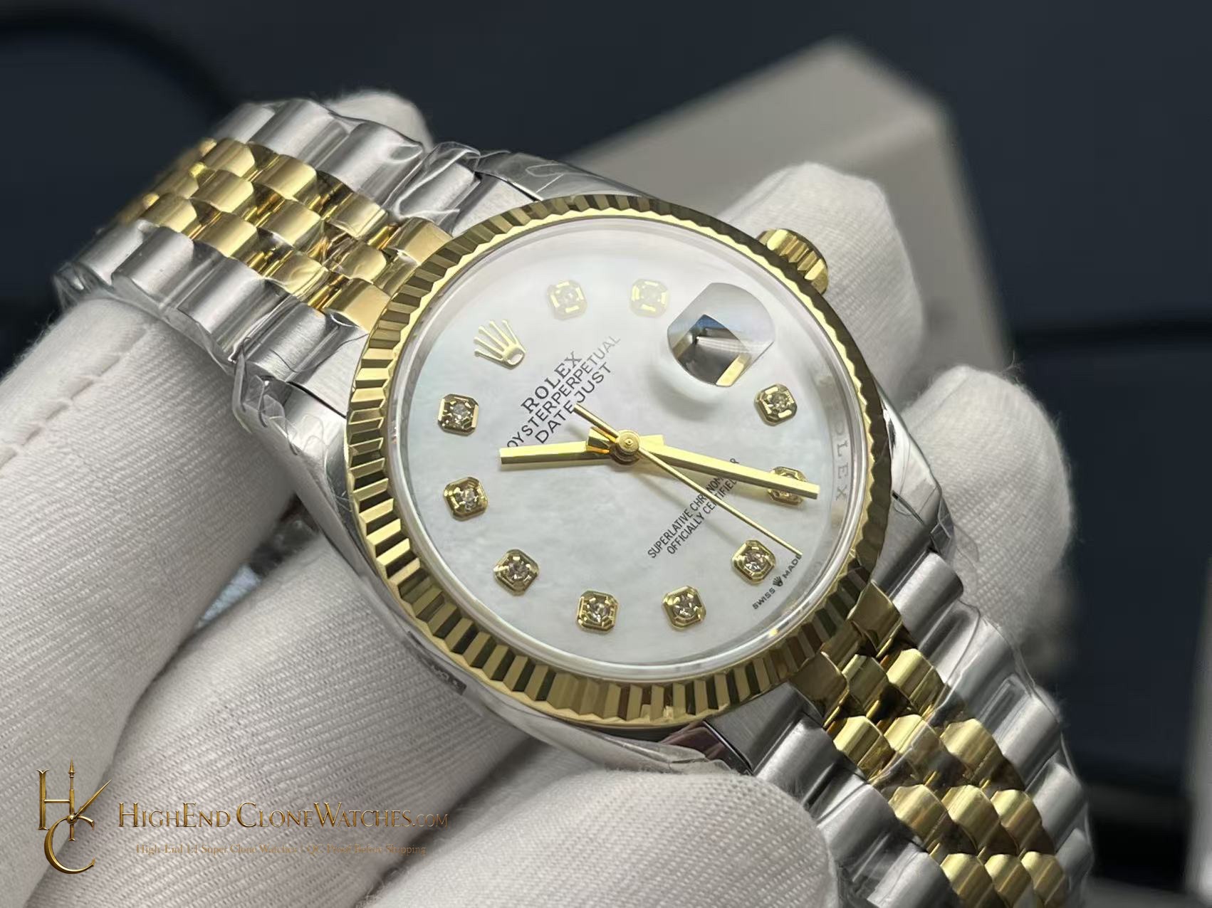 Rolex Datejust 126233 bezel detail super clone watch