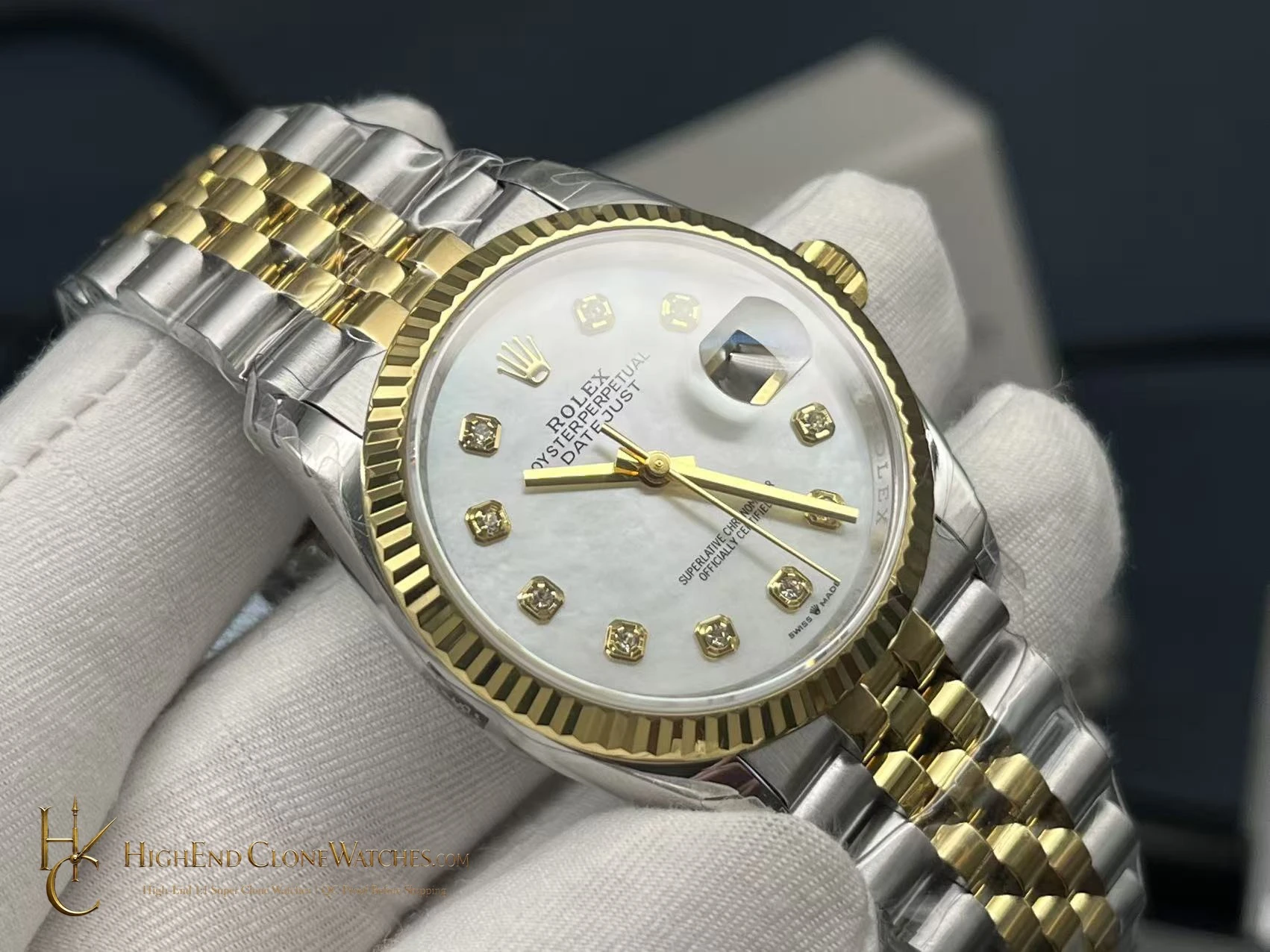Rolex Datejust 126233 bezel detail super clone watch