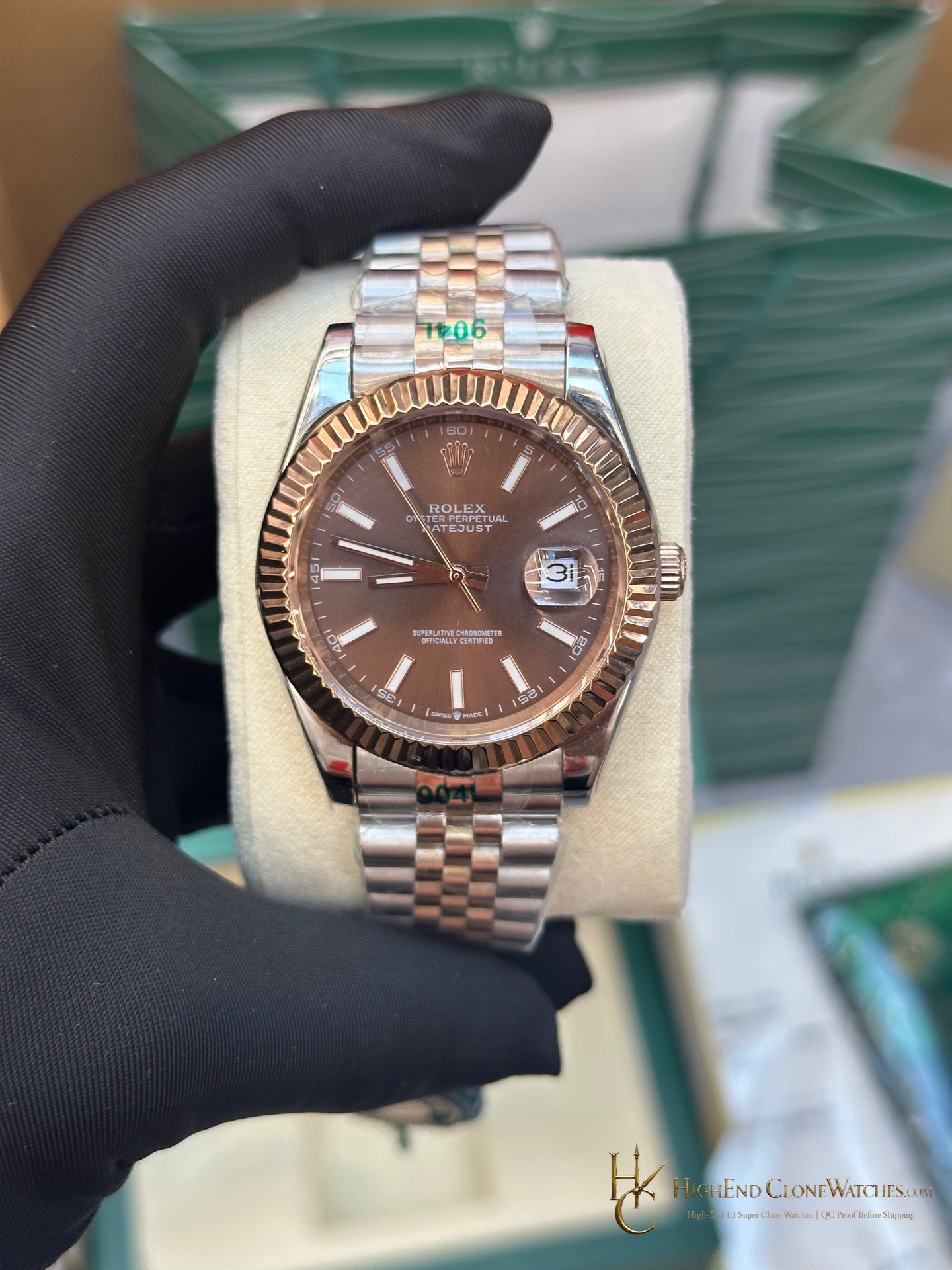 Rolex Datejust m126331-0002 front view super clone watch