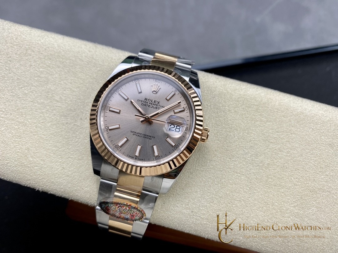 Rolex Datejust 126331-0009 bezel detail super clone watch