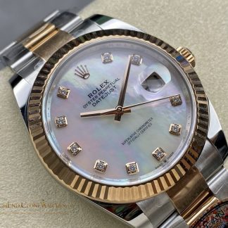 Rolex Datejust m126331-0013 angled dial view super clone watch