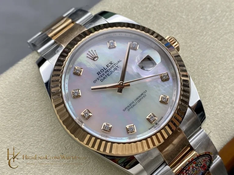 Rolex Datejust m126331-0013 angled dial view super clone watch