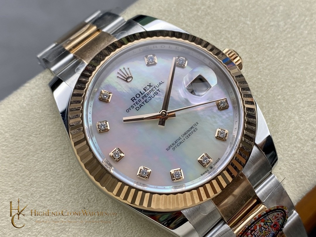 Rolex Datejust m126331-0013 angled dial view super clone watch