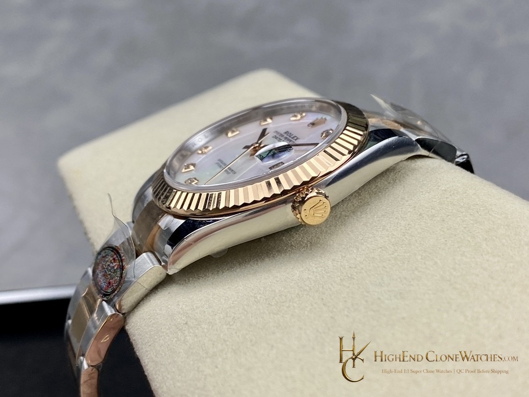 Rolex Datejust m126331-0013 crown and case detail super clone watch