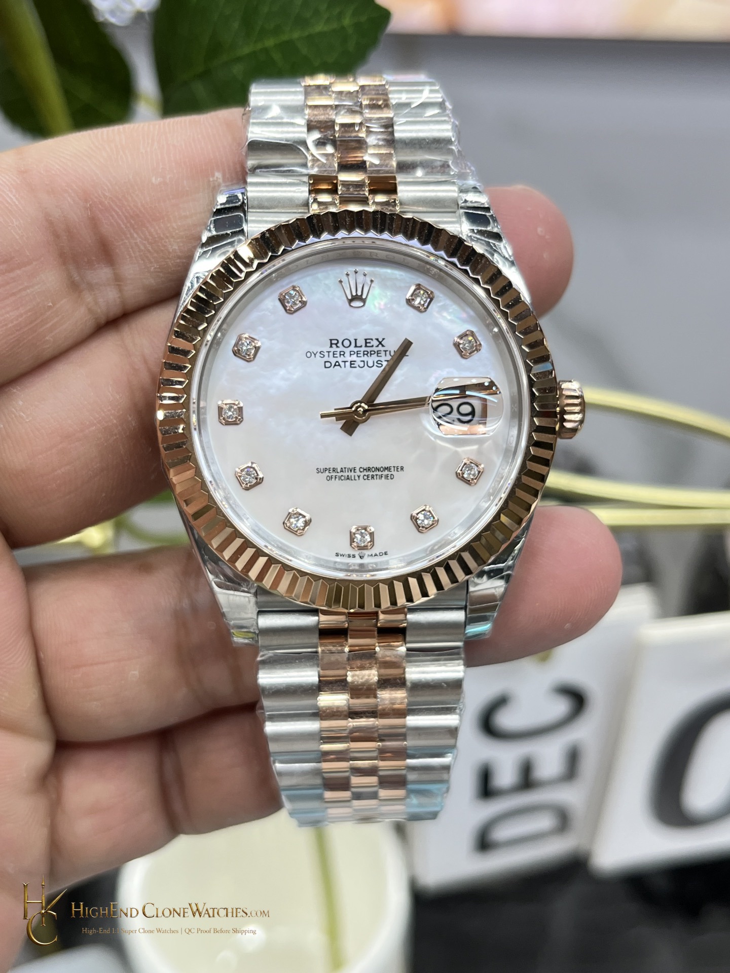 Rolex Datejust 41 m126331-0014 front view super clone watch