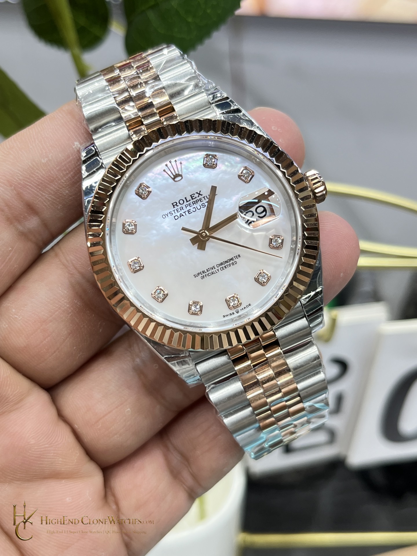 Rolex Datejust 41 m126331-0014 dial and marker detail super clone watch