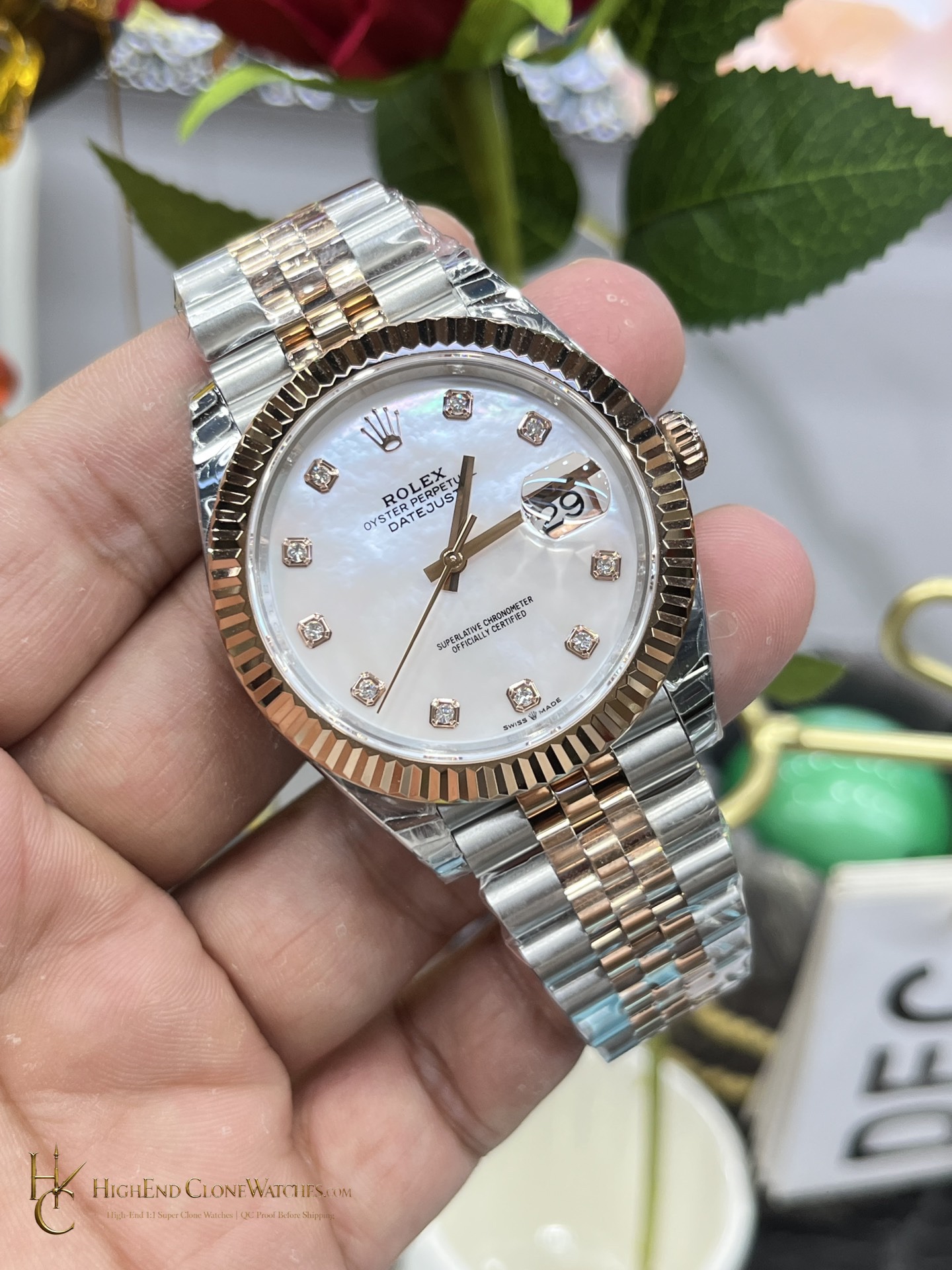Rolex Datejust 41 m126331-0014 caseback view super clone watch