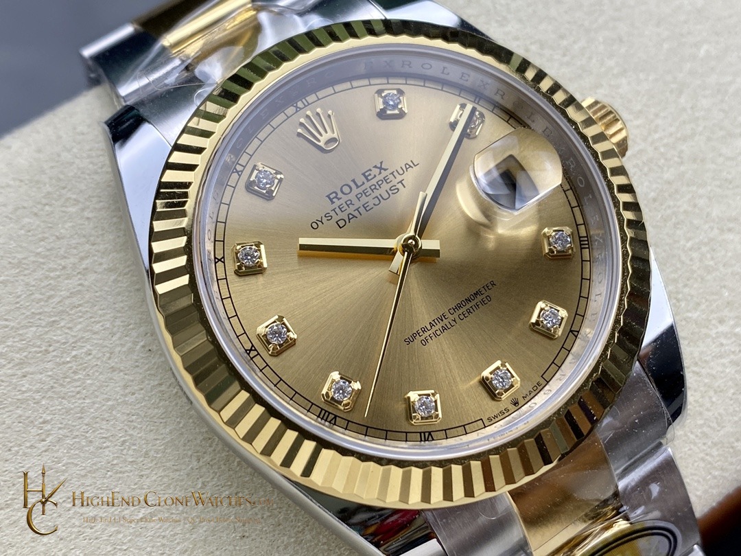 Rolex Datejust 126333-0011 angled dial view super clone watch