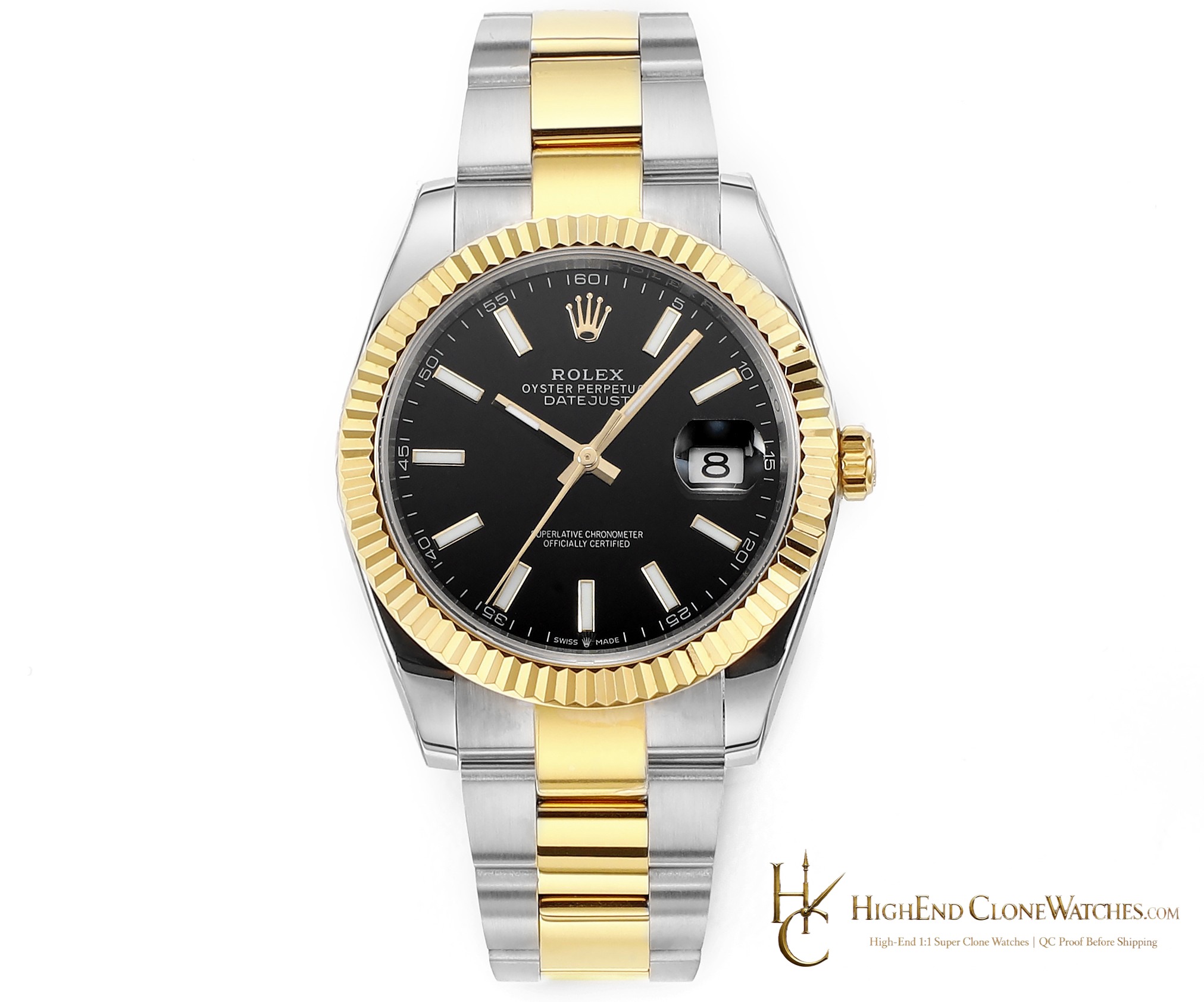 Rolex Datejust 41 Ref. 126333 front view super clone watch