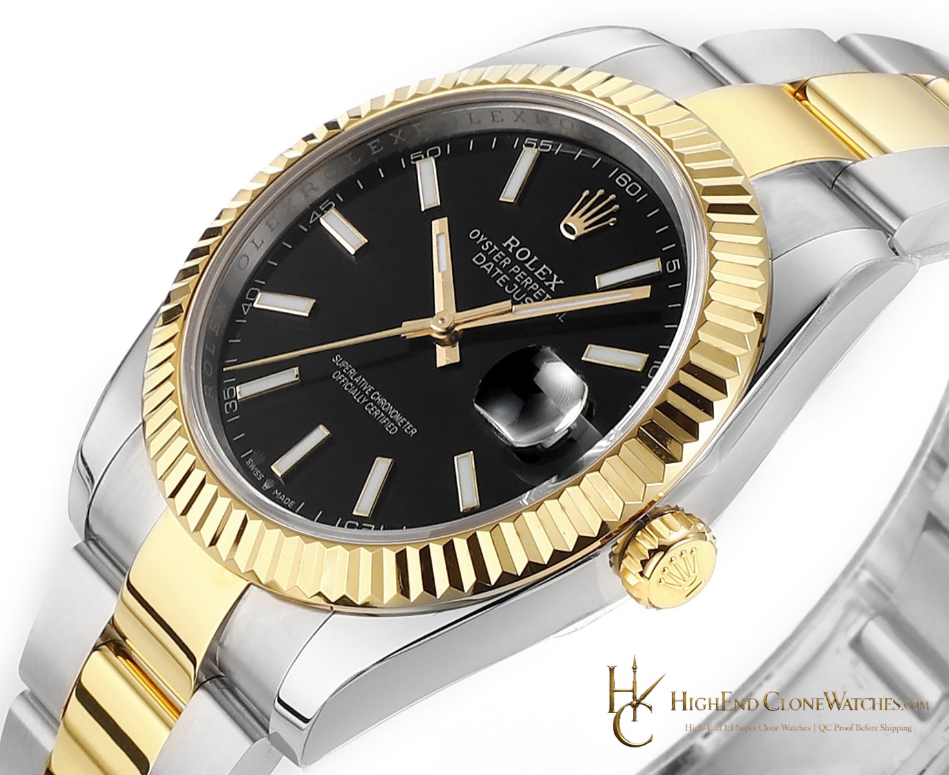 Rolex Datejust 41 Ref. 126333 bezel detail super clone watch