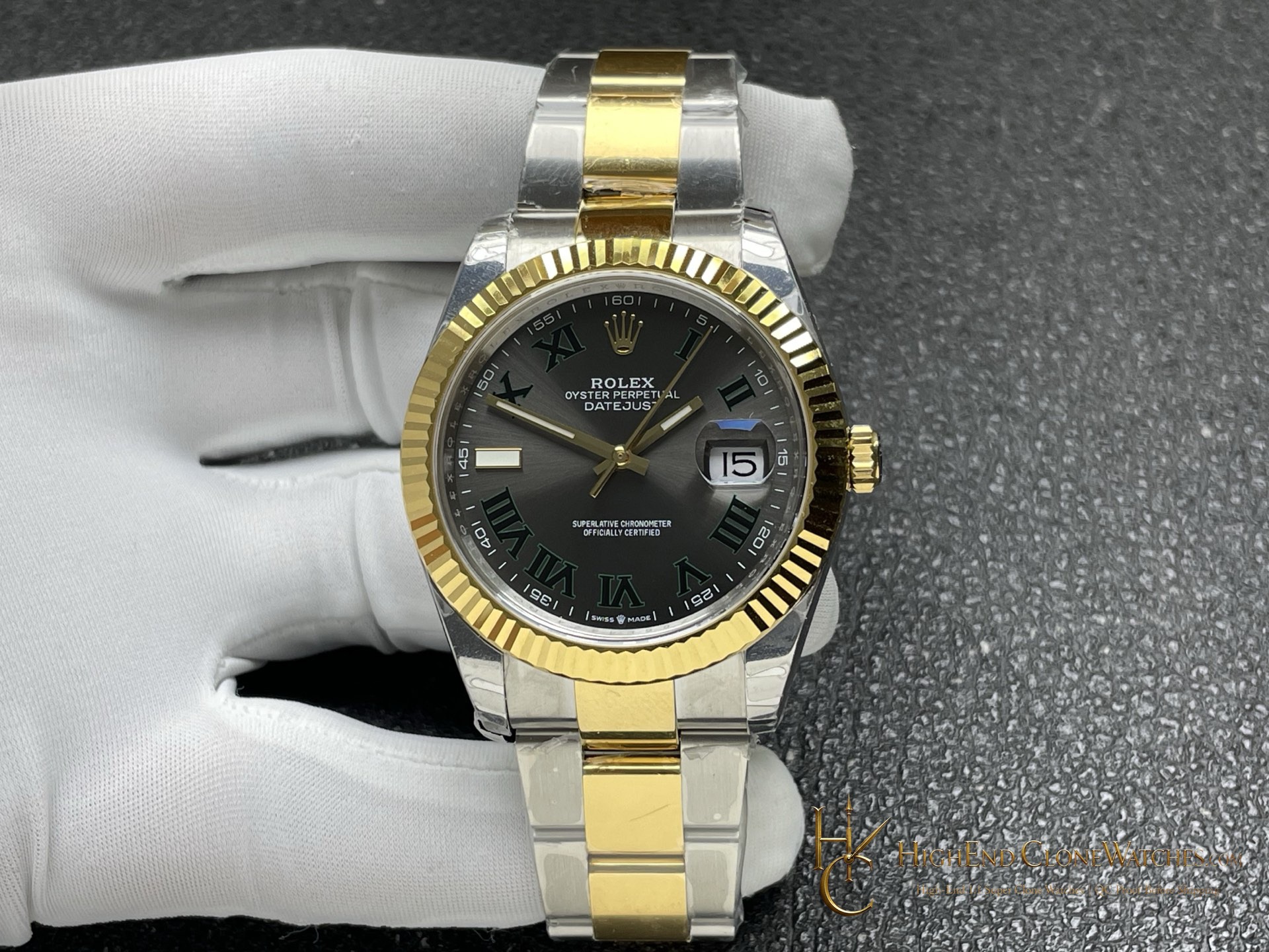 Rolex Datejust 41 m126333-0019 front view super clone watch
