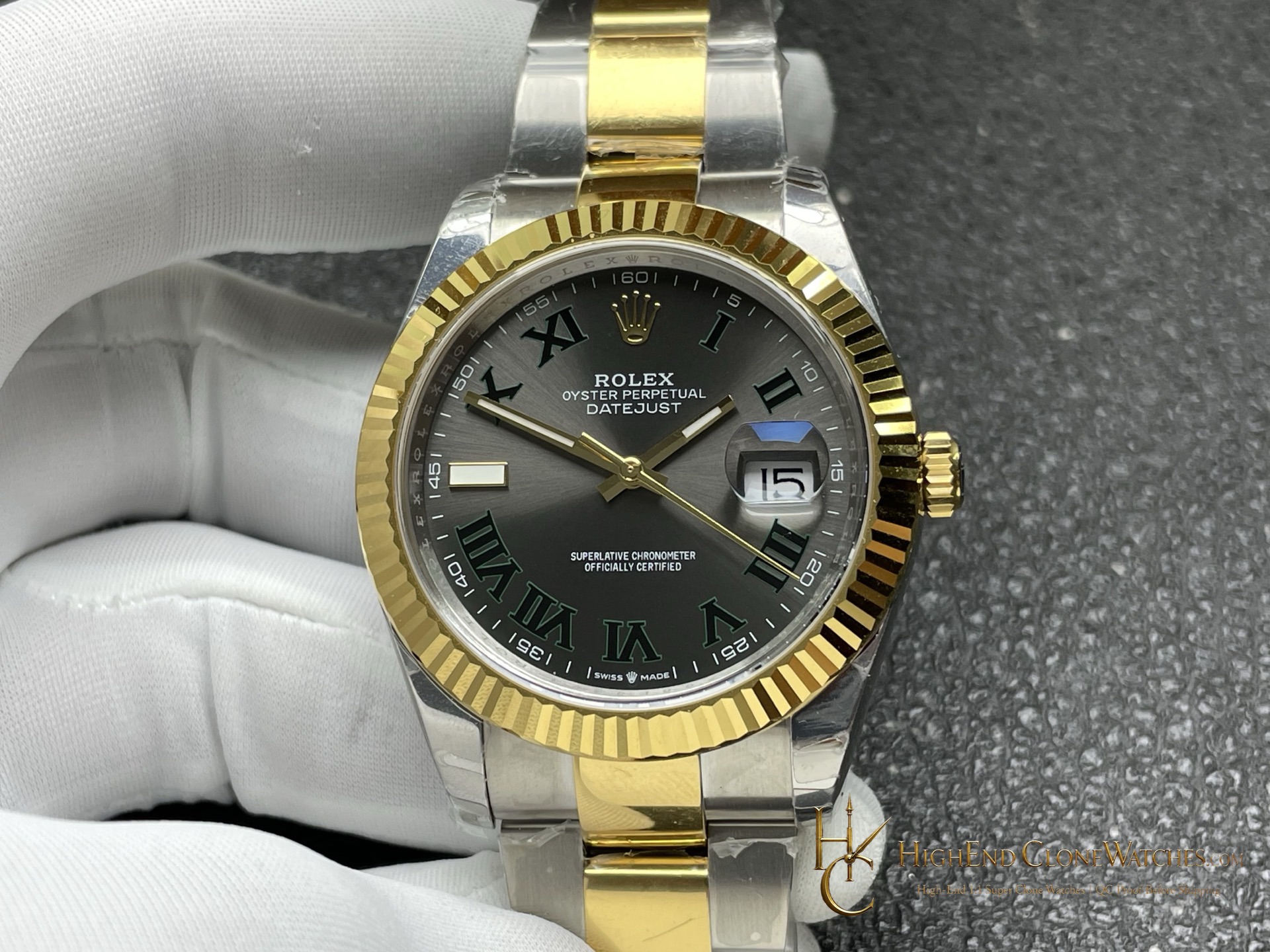 Rolex Datejust 41 m126333-0019 dial and marker detail super clone watch