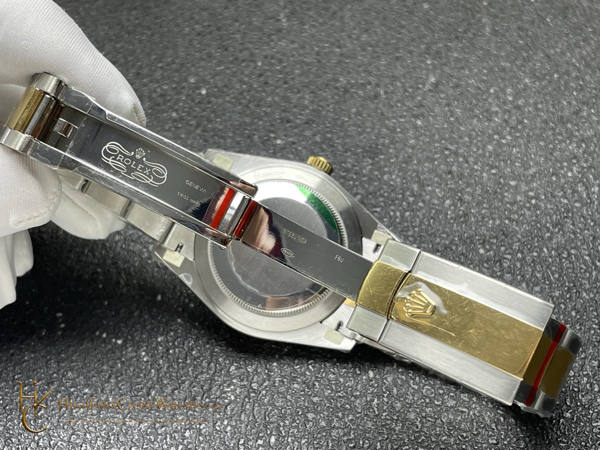 Rolex Datejust 41 m126333-0019 crown and case detail super clone watch