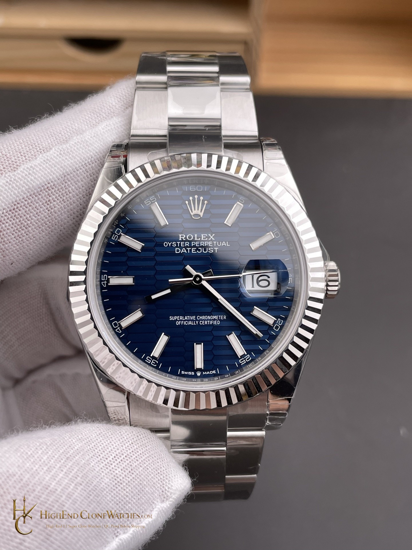 Rolex Datejust m126334-0031 dial and marker detail super clone watch