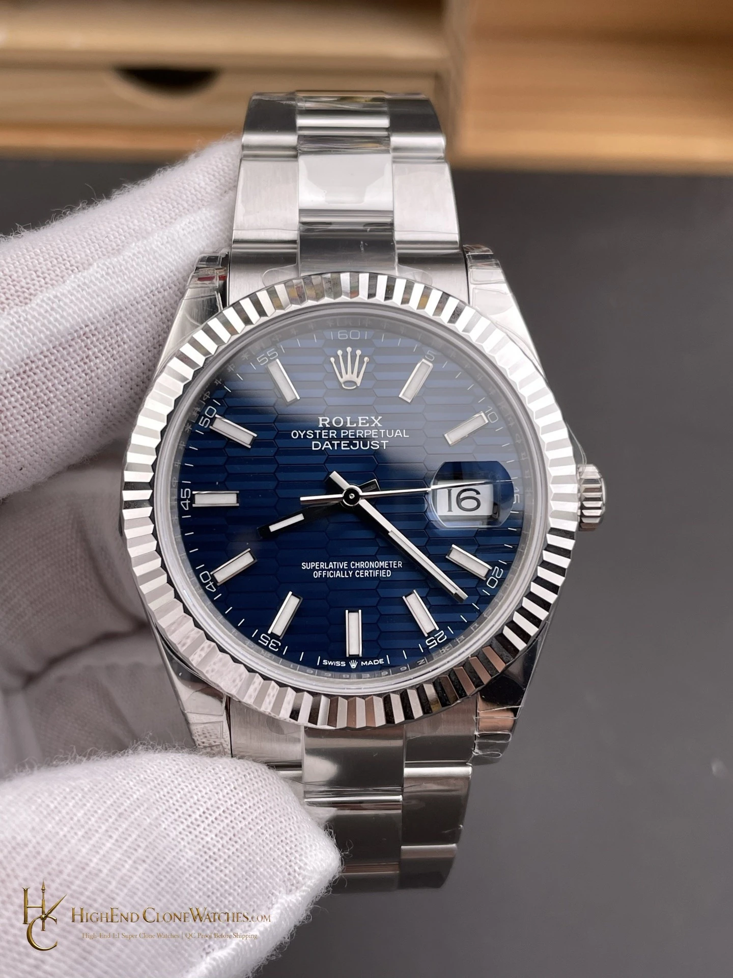 Rolex Datejust m126334-0031 dial and marker detail super clone watch