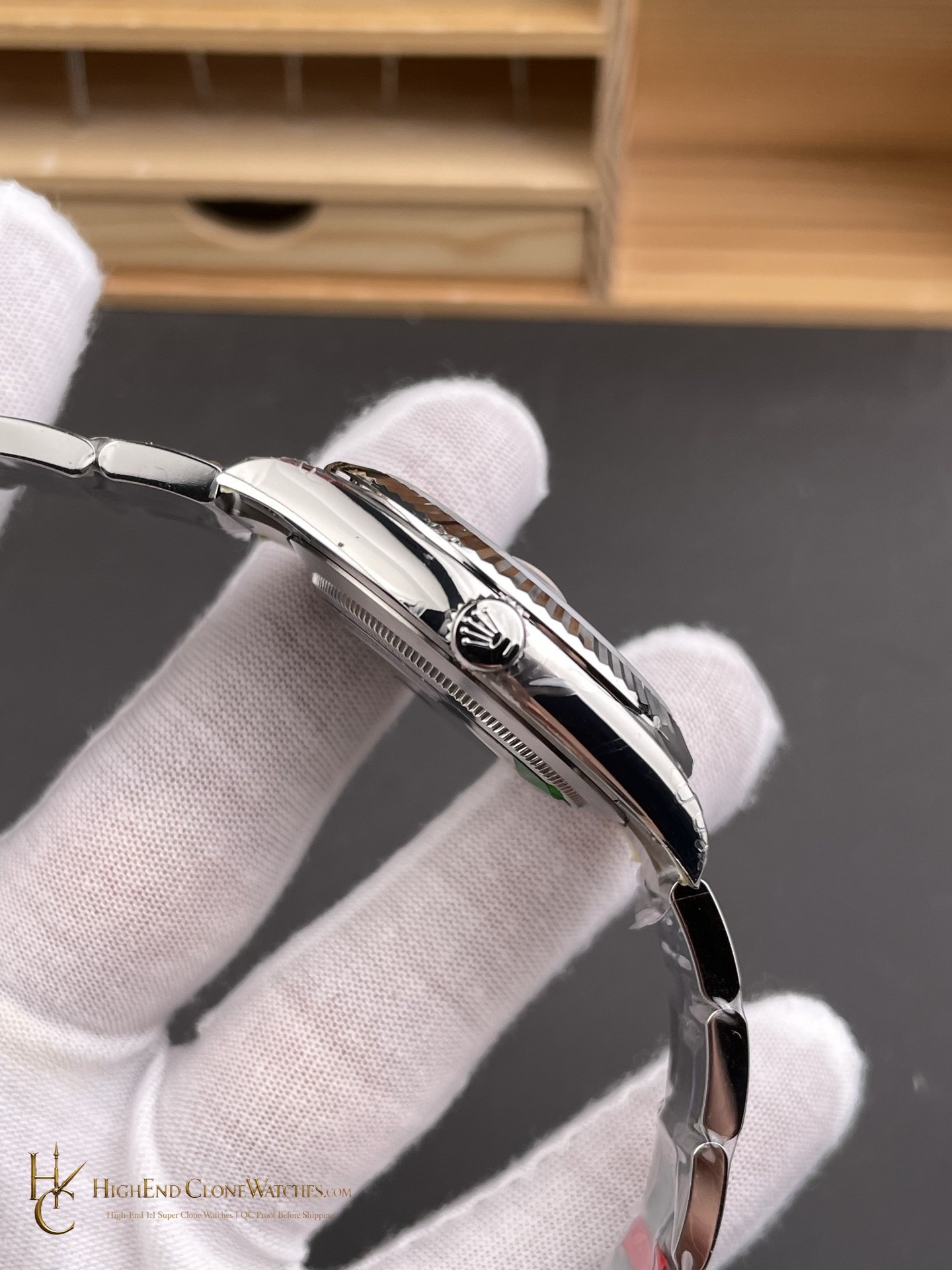 Rolex Datejust m126334-0031 bezel detail super clone watch