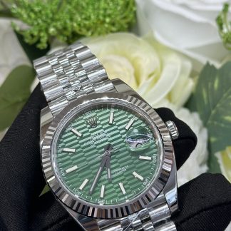 Rolex Datejust 126334-0030 angled dial view super clone watch