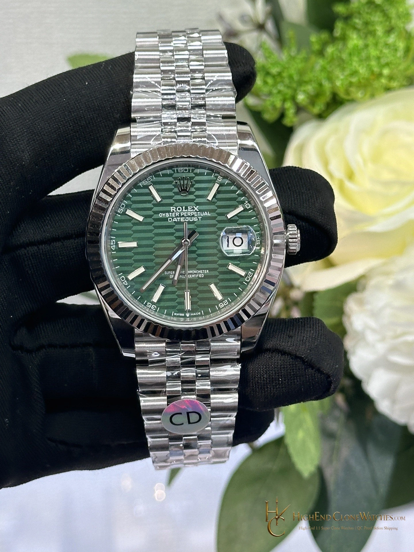 Rolex Datejust 126334-0030 dial and marker detail super clone watch