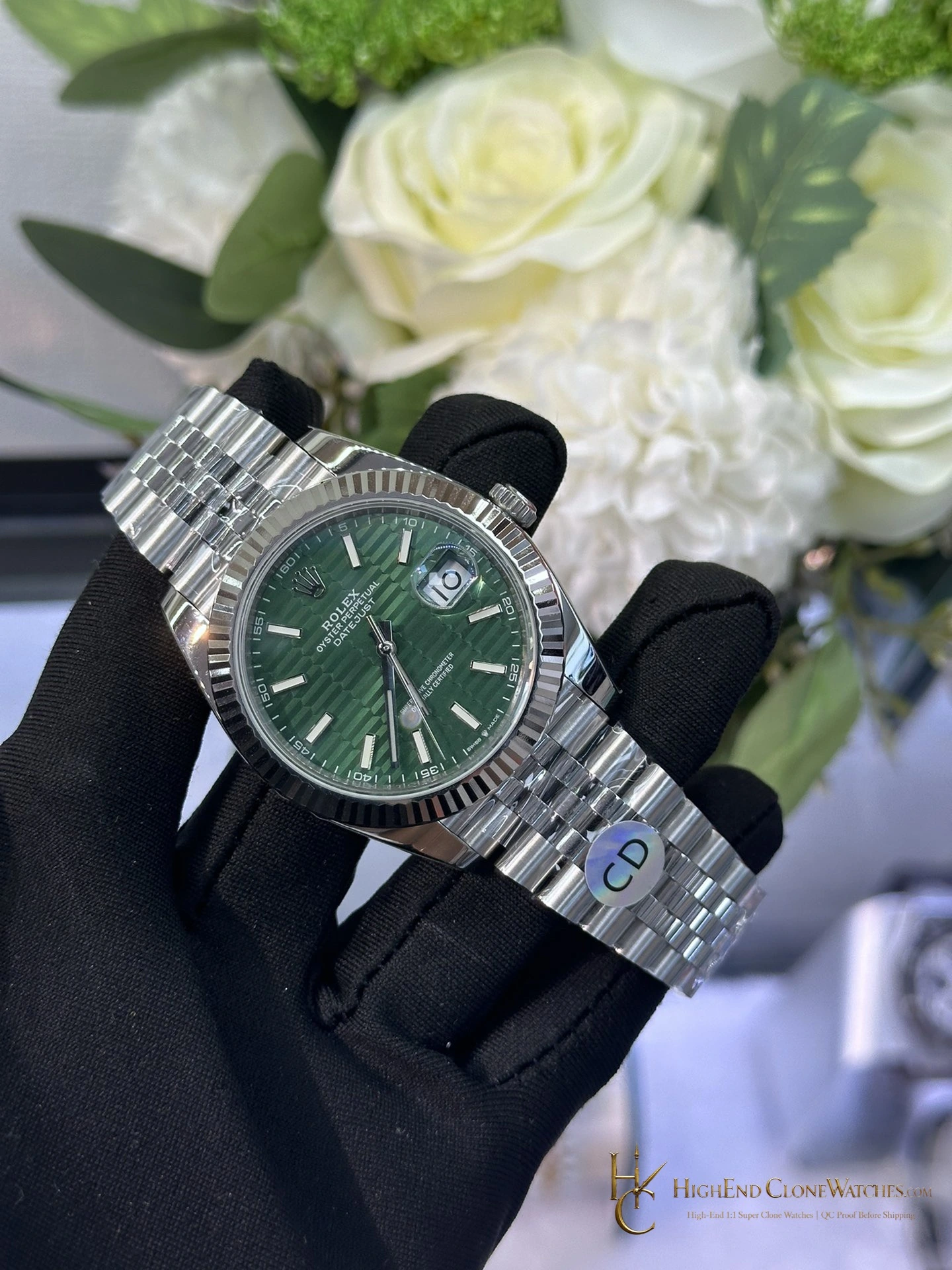 Rolex Datejust 126334-0030 bezel detail super clone watch