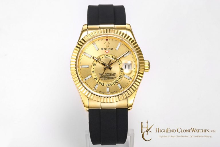 Rolex Sky-Dweller 326238-0007 angled dial view super clone watch