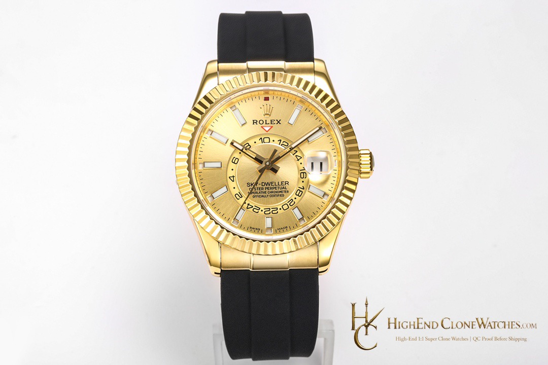 Rolex Sky-Dweller 326238-0007 angled dial view super clone watch