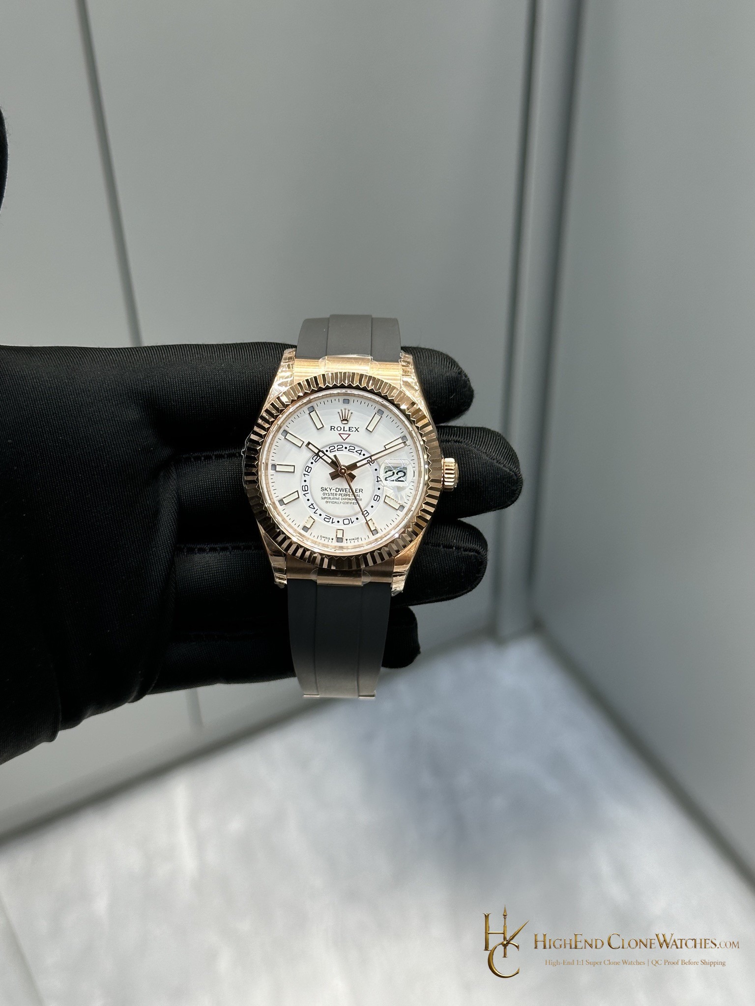 Rolex Sky-Dweller 336235-0003 front view super clone watch