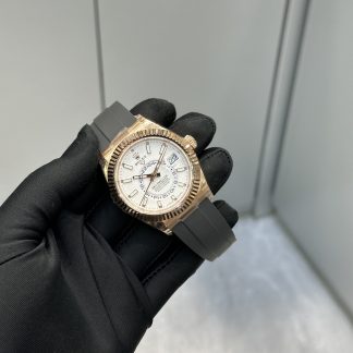 Rolex Sky-Dweller 336235-0003 angled dial view super clone watch